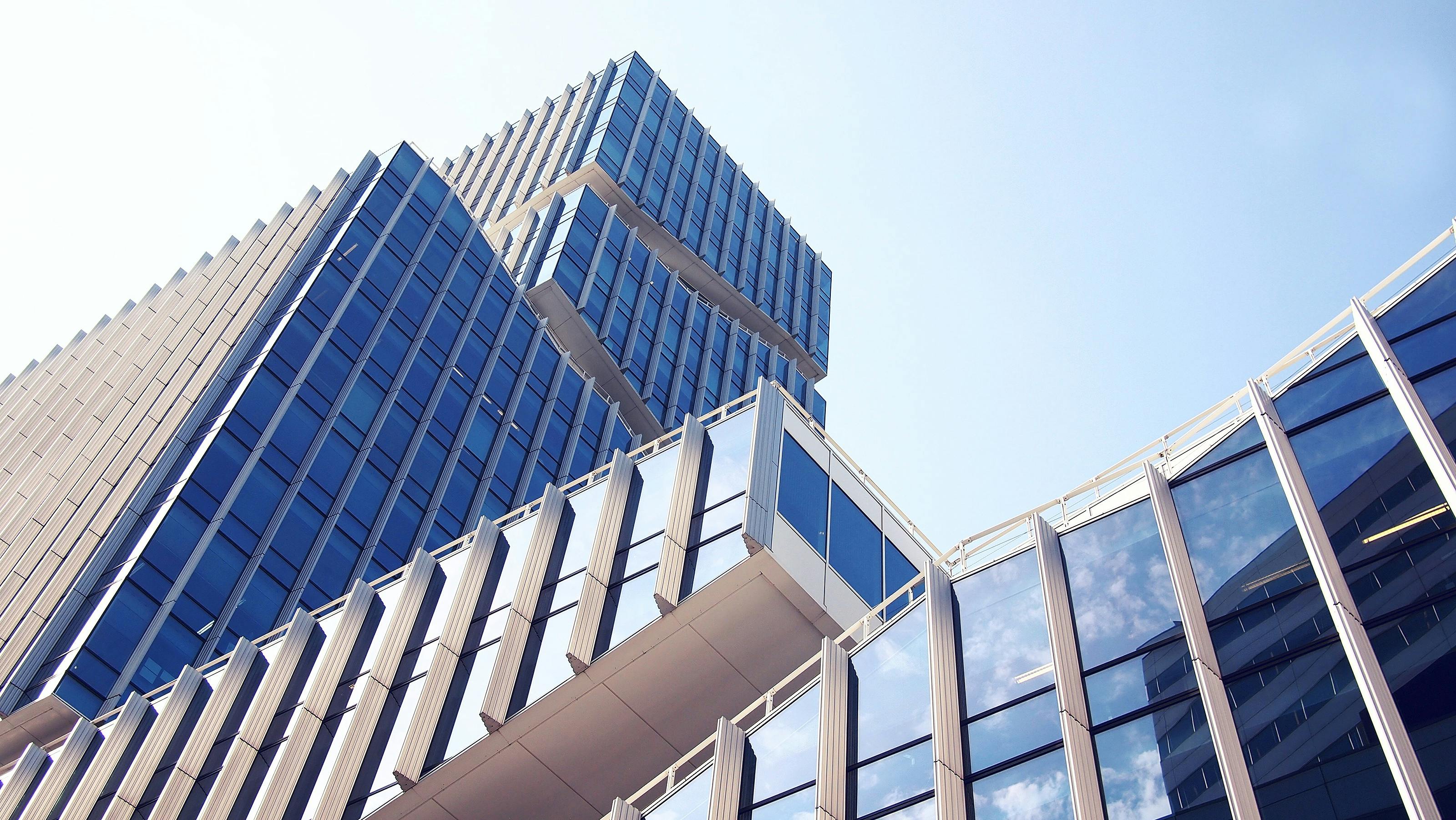 Modern office buildings